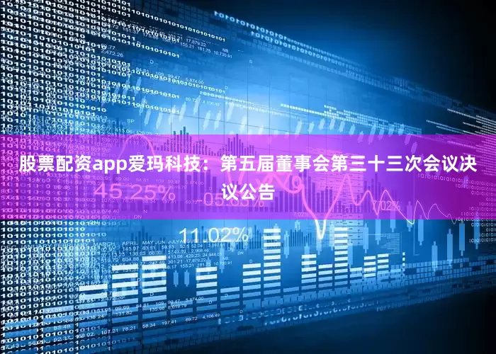 股票配资app爱玛科技：第五届董事会第三十三次会议决议公告